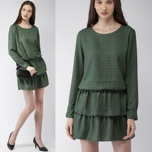 Scotch & Soda Maison Scotch Dress Green Floral Size Large Countryside Preppy